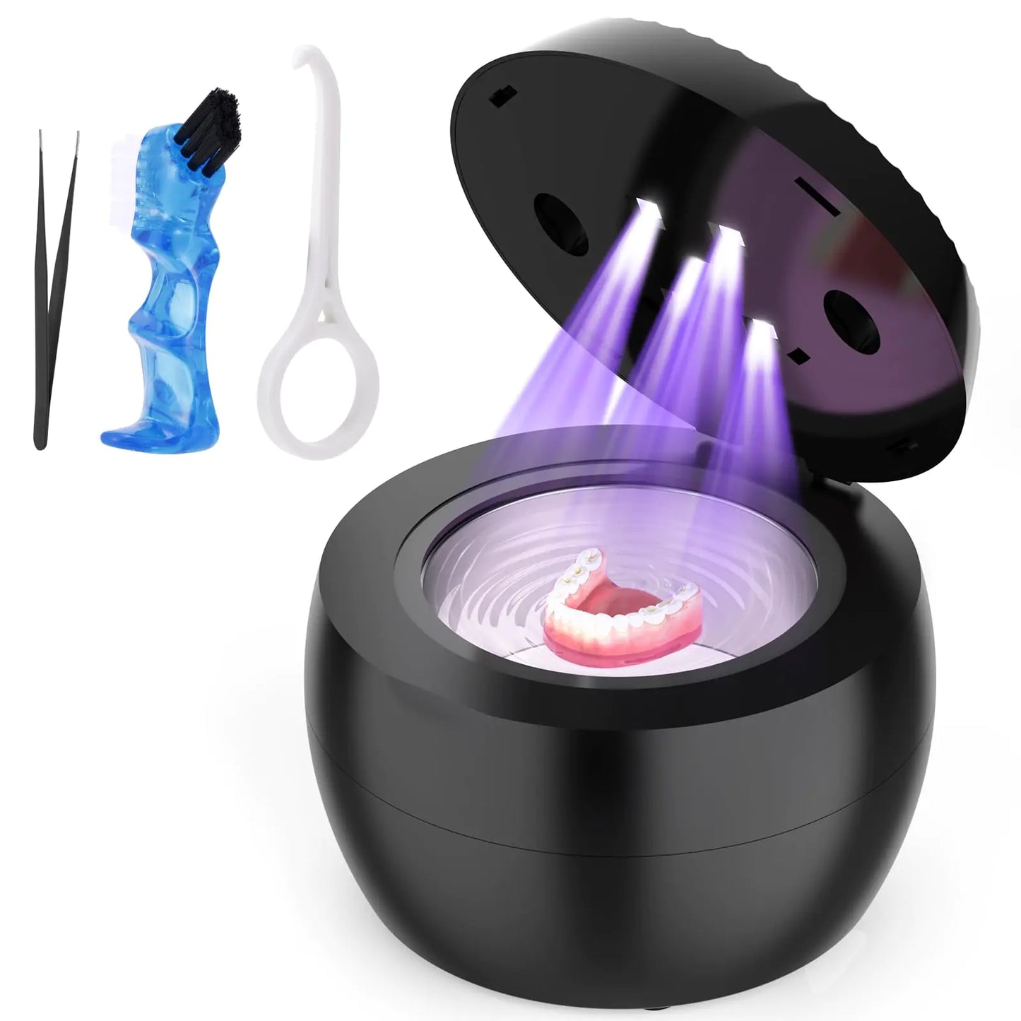 PureSonic™ Pro Ultrasonic Cleaner – 45kHz Professional Deep Clean Machine for Retainers, Dentures & Jewelry - NexaHome