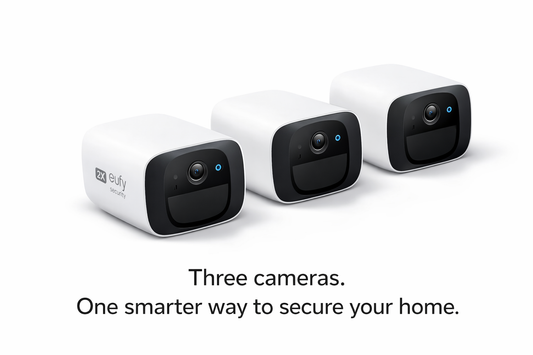 eufy Security SoloCam C210 Bundle - 3-Camera Wireless System with 2K HD, AI Human Detection & Local Storage