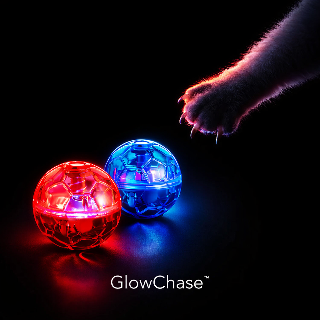 GlowChase™ Motion-Activated LED Cat Balls 2-Pack – Interactive Flashing Toys for Indoor Cats & Small Dogs